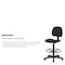 Flash Furniture Contemporary Drafting Chair, 20" L 42-3/4" H, Fabric Seat BT-659-BLK-GG - alternate 6